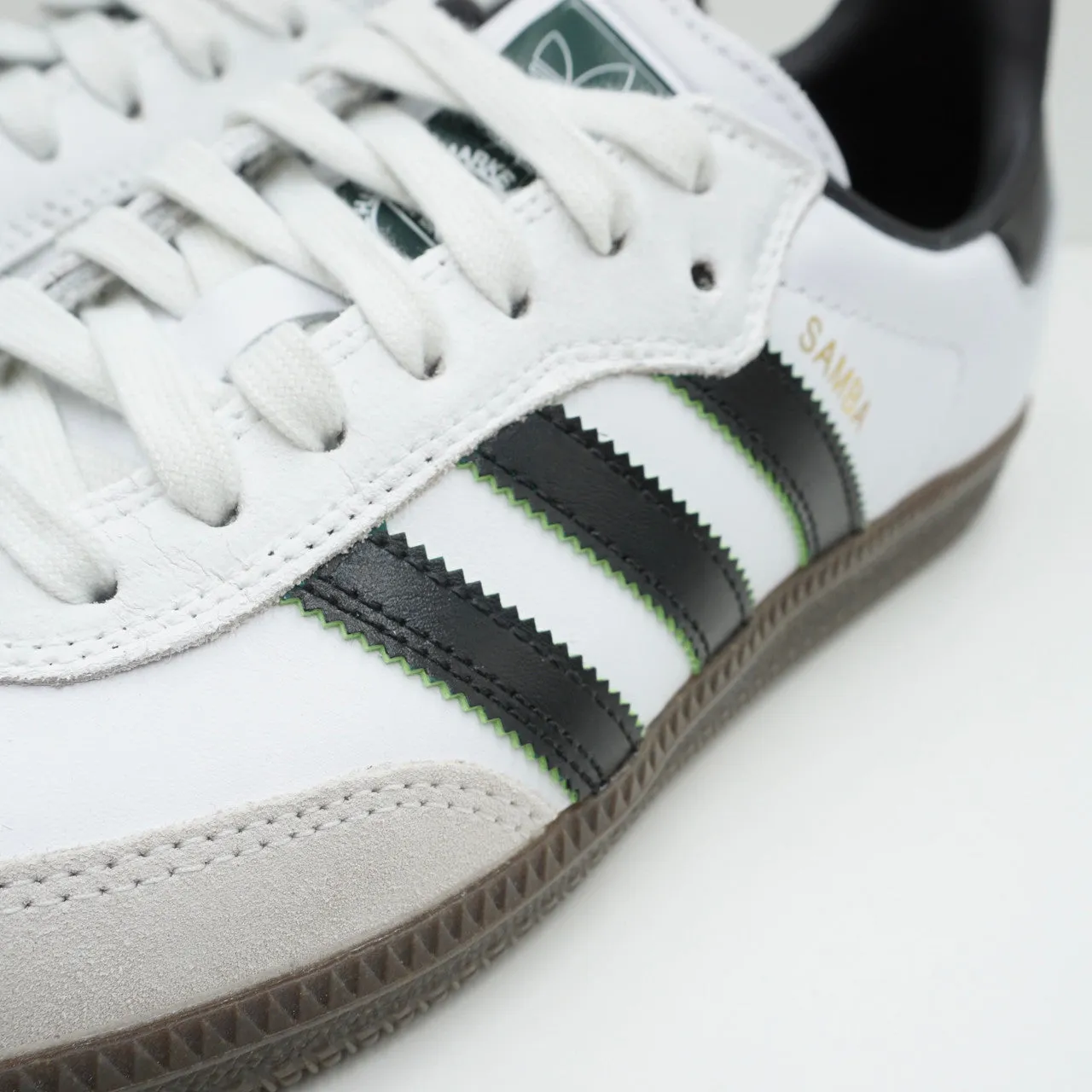 Adidas Samba ADV White Collegiate Green REPAINTED