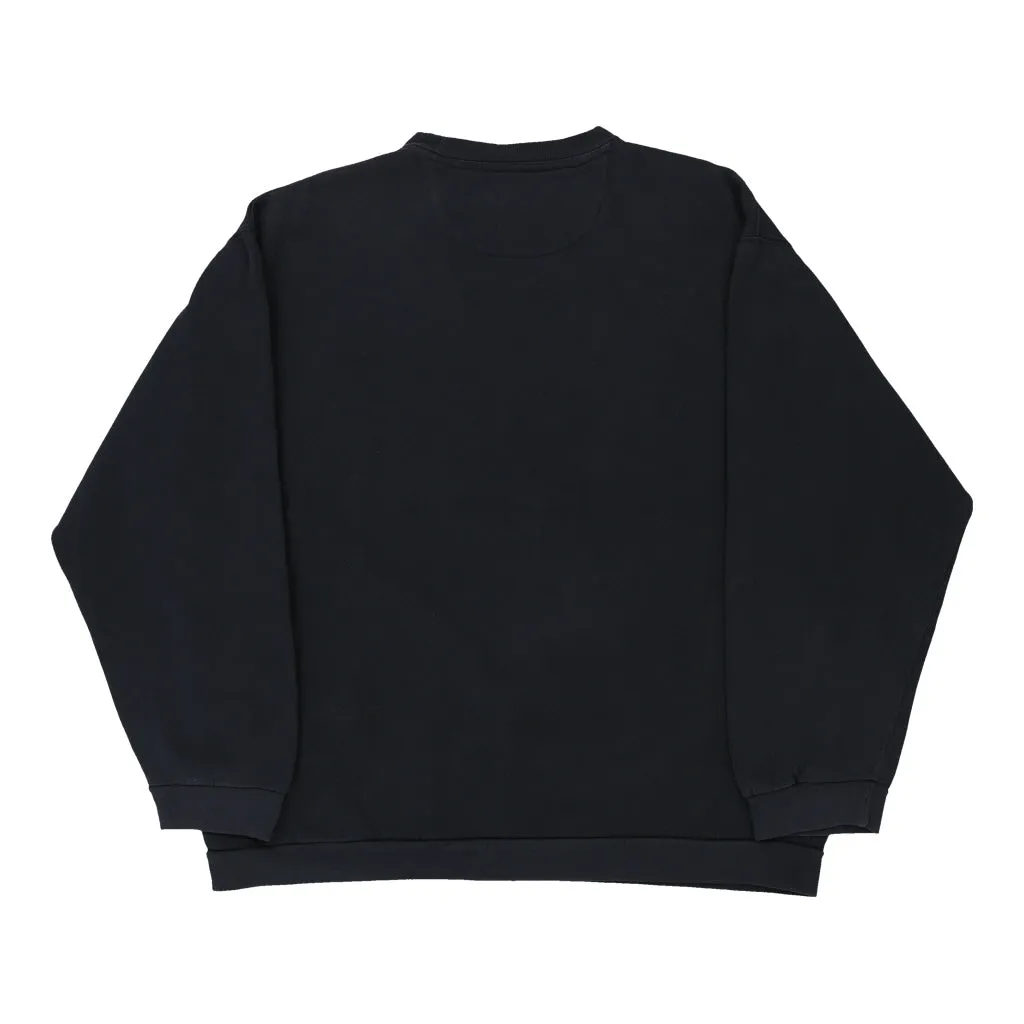 Chaps Ralph Lauren Spellout Sweatshirt - Large Black Cotton Blend