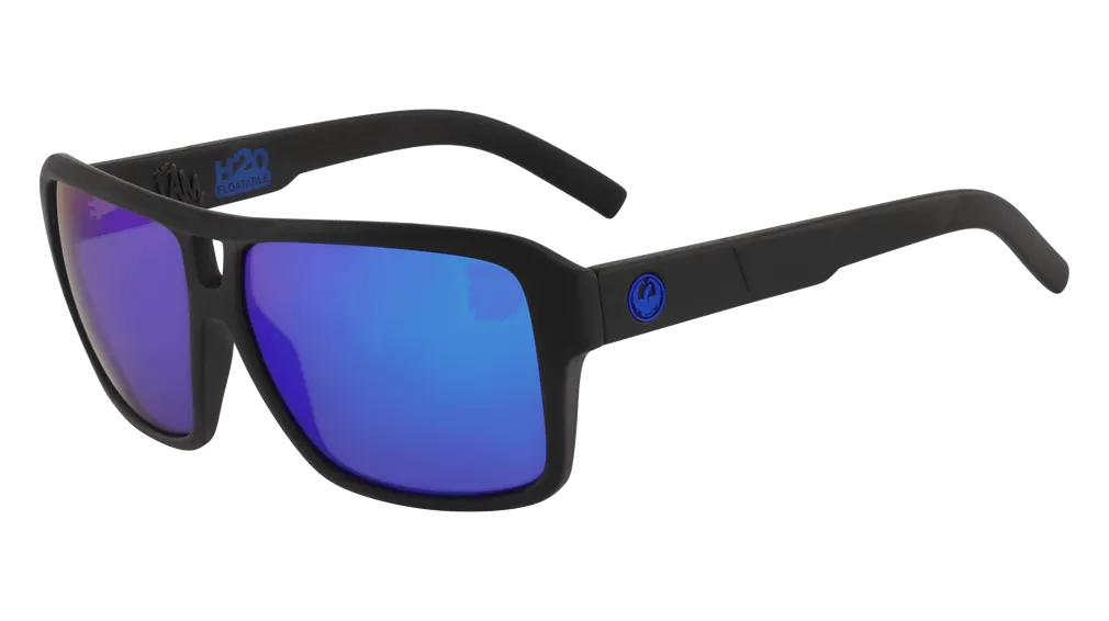 Dragon Alliance The Jam LL H2O Polar Sunglasses Matte Black Frame Blue Ion Polar Lens