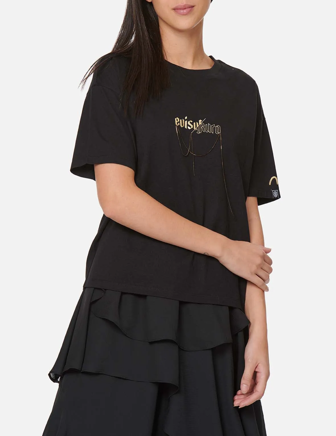 Draped Metal Chain T-shirt