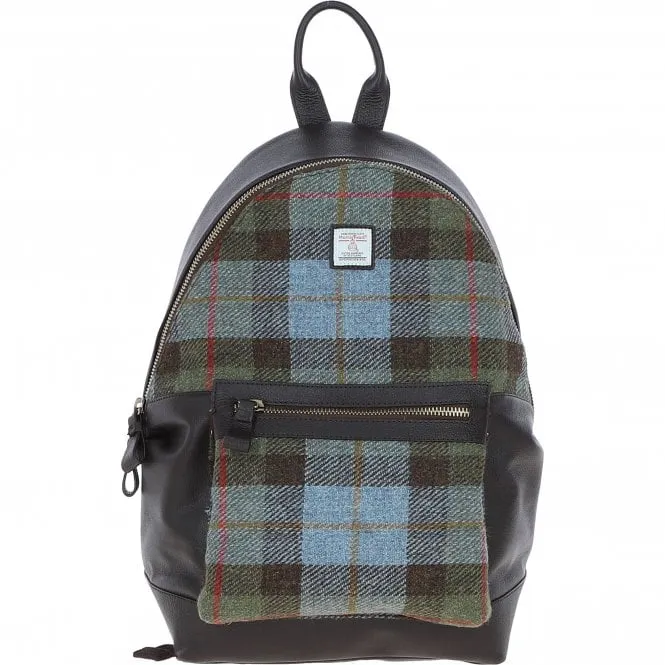 Exquisite Ashwood Leather x Harris Tweed Large Rucksack Brown/Mcload: TW-43-01-BM
