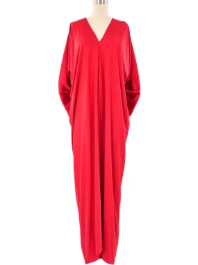 Halston IV Red Jersey Caftan