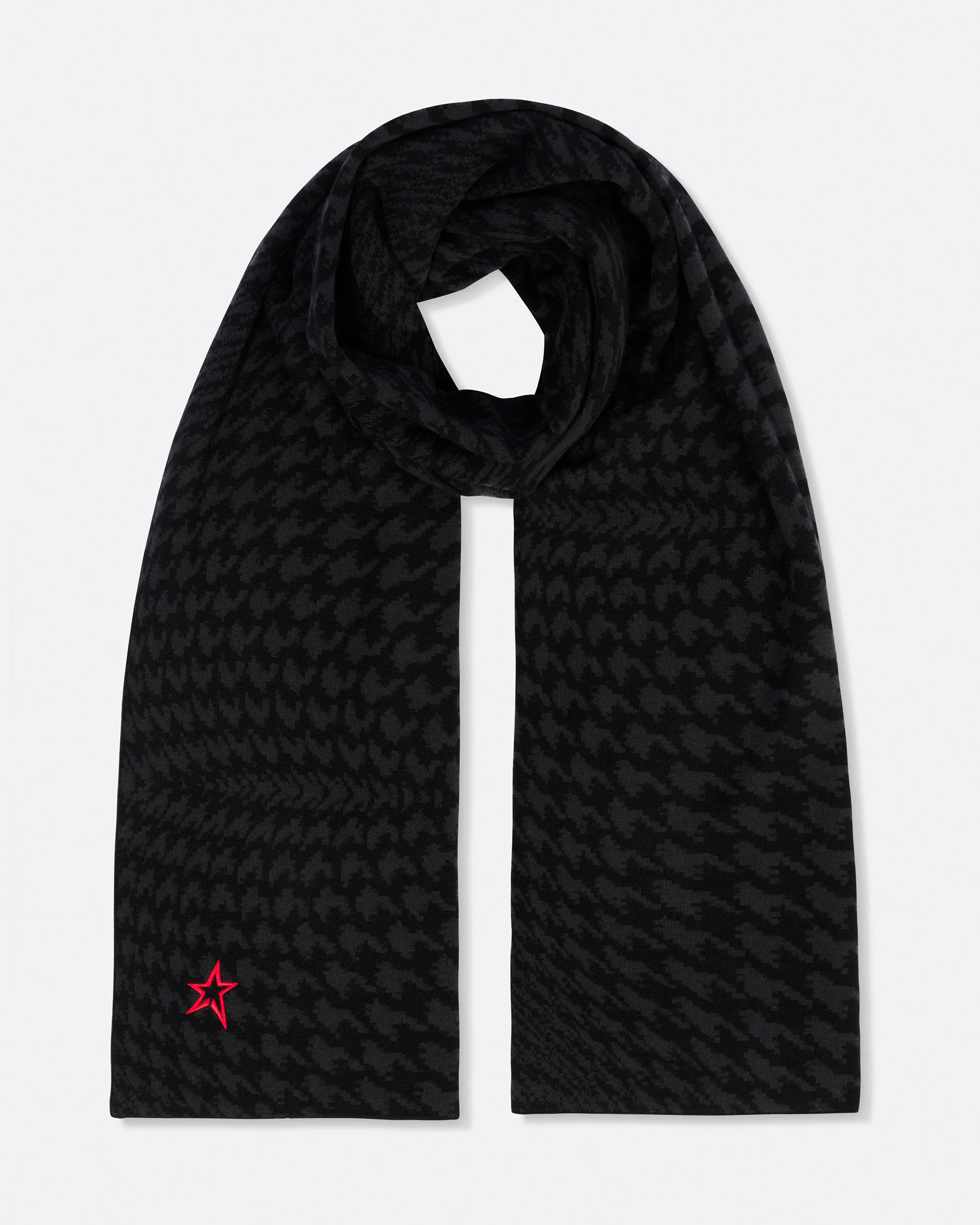 Houndstooth Merino Wool Scarf