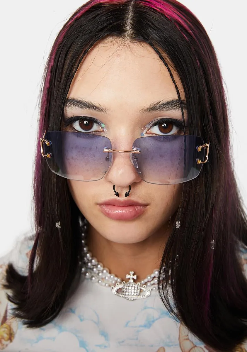 It's Complicated Rimless Sunglasses-