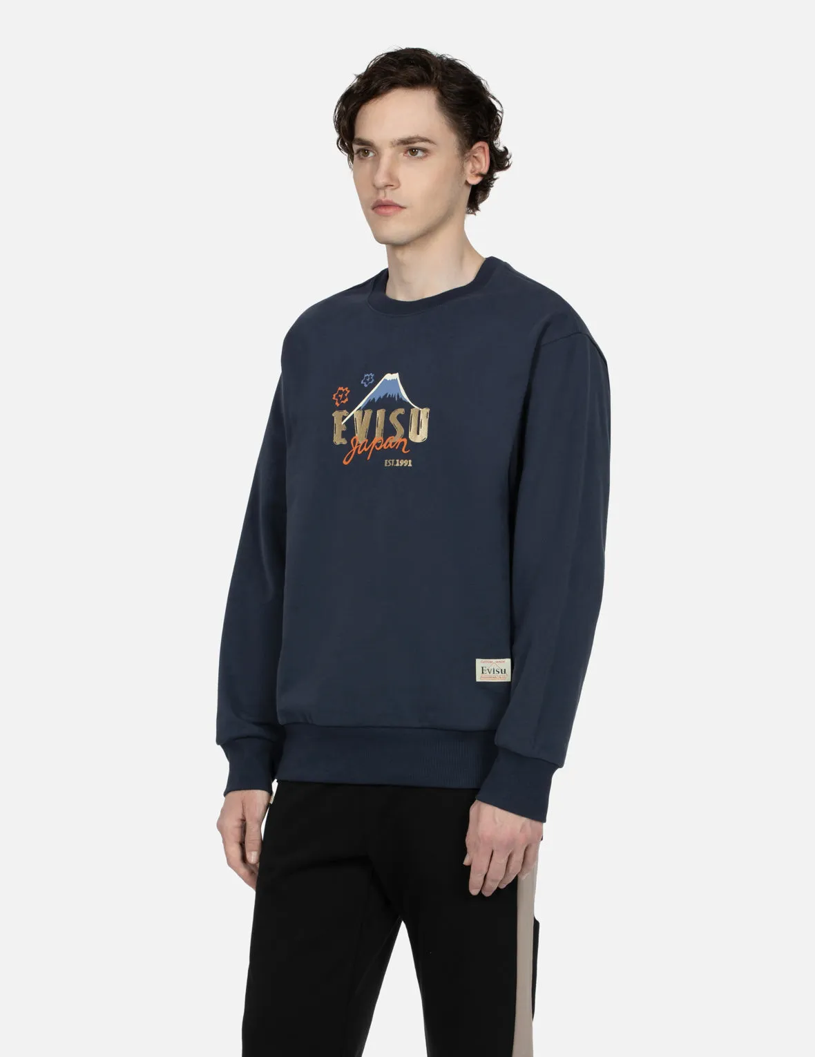 Kumadori Daruma Print Relax Fit Sweatshirt