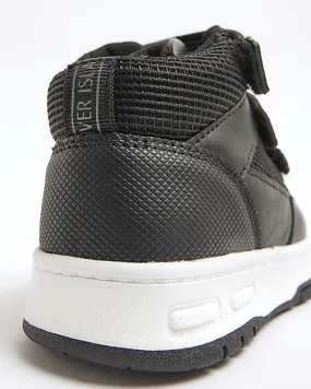 Mini boys black high top trainers