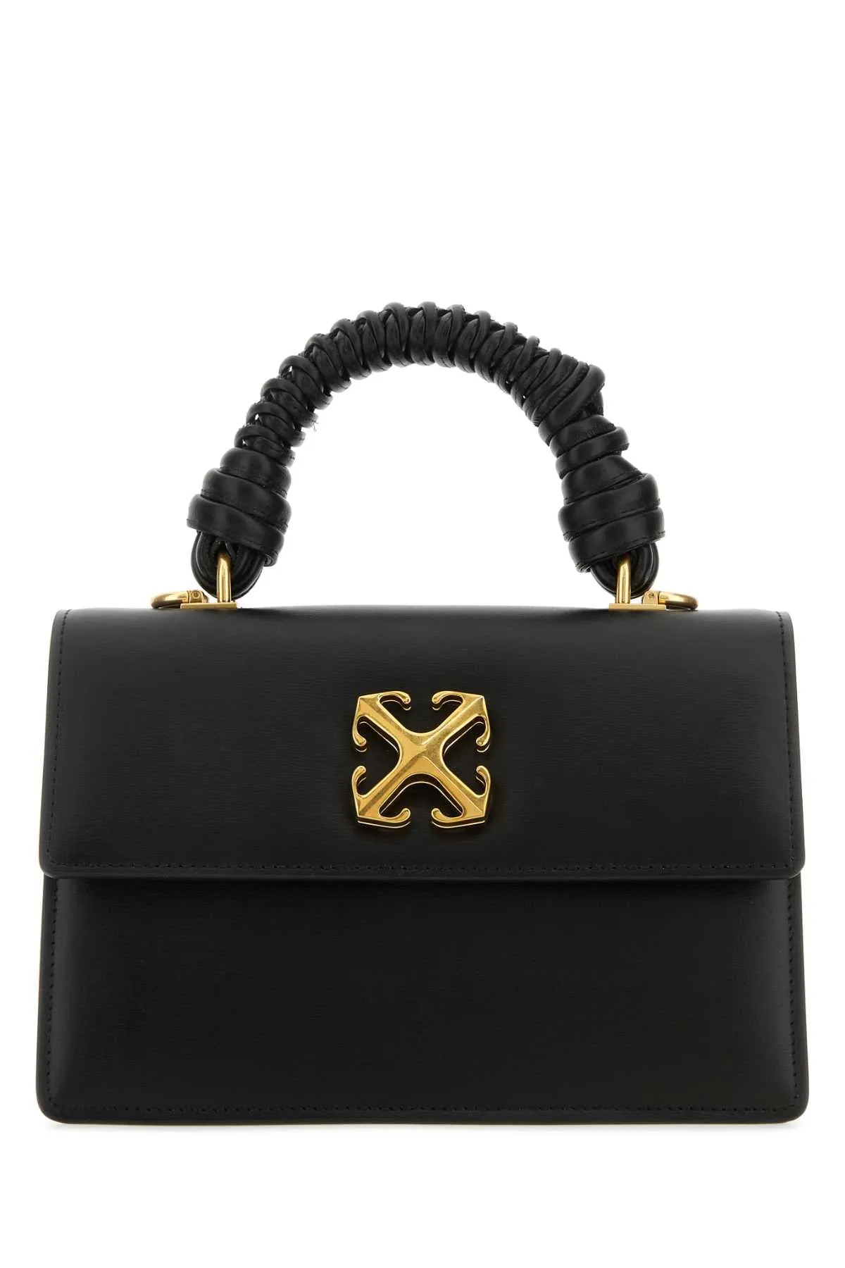 Off White Black Leather Jitney 2.8 Handbag