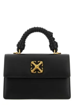 Off White Black Leather Jitney 2.8 Handbag