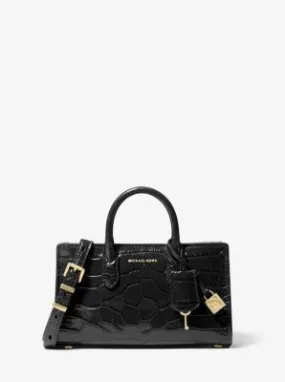 Scarlett Extra-Small Crocodile Embossed Leather Crossbody Bag
