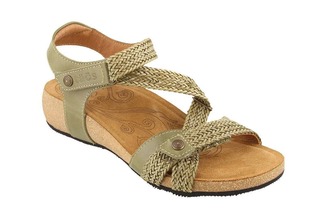 Taos Trulie Vintage Green Wedge Sandal