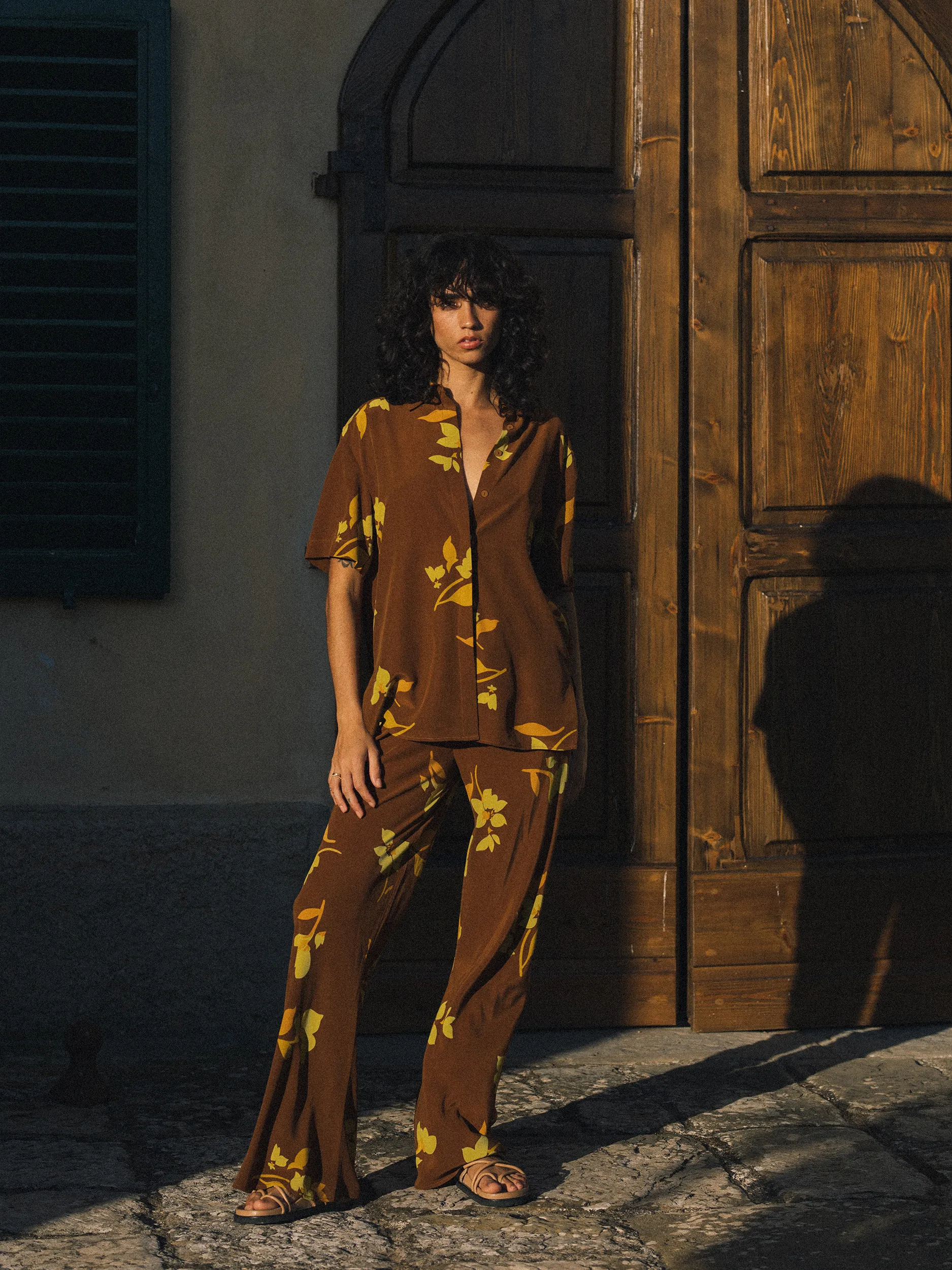 Tilda Pants | Tulp Carob Silk