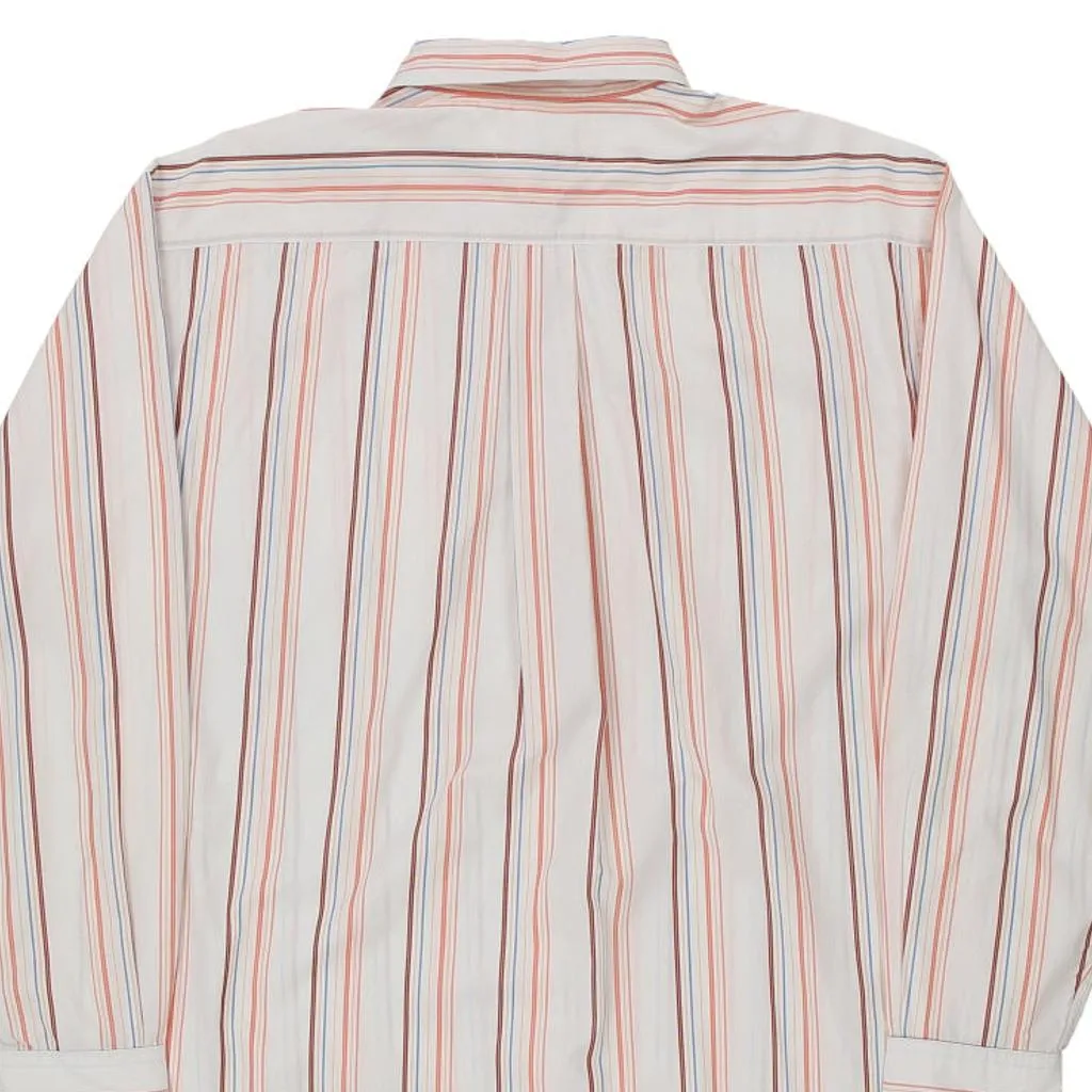 Tommy Hilfiger Striped Shirt - Medium White Cotton