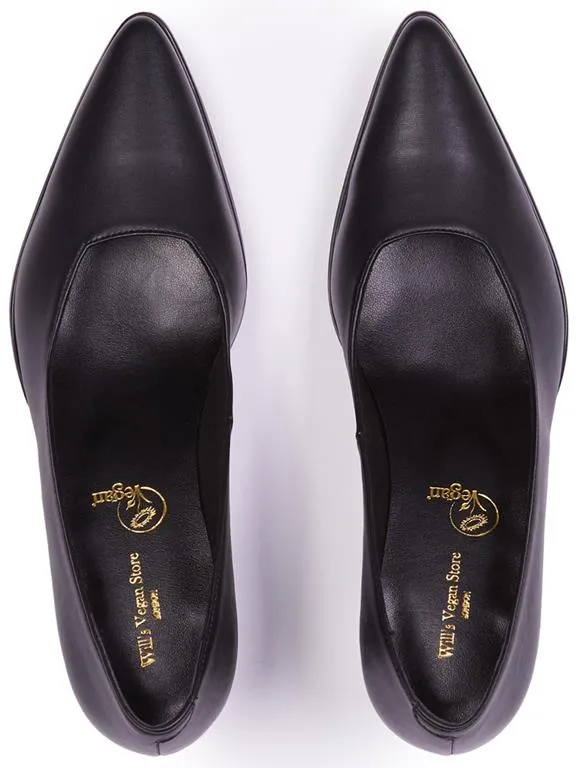 Will's Vegan Store Pumps Point Toe Black